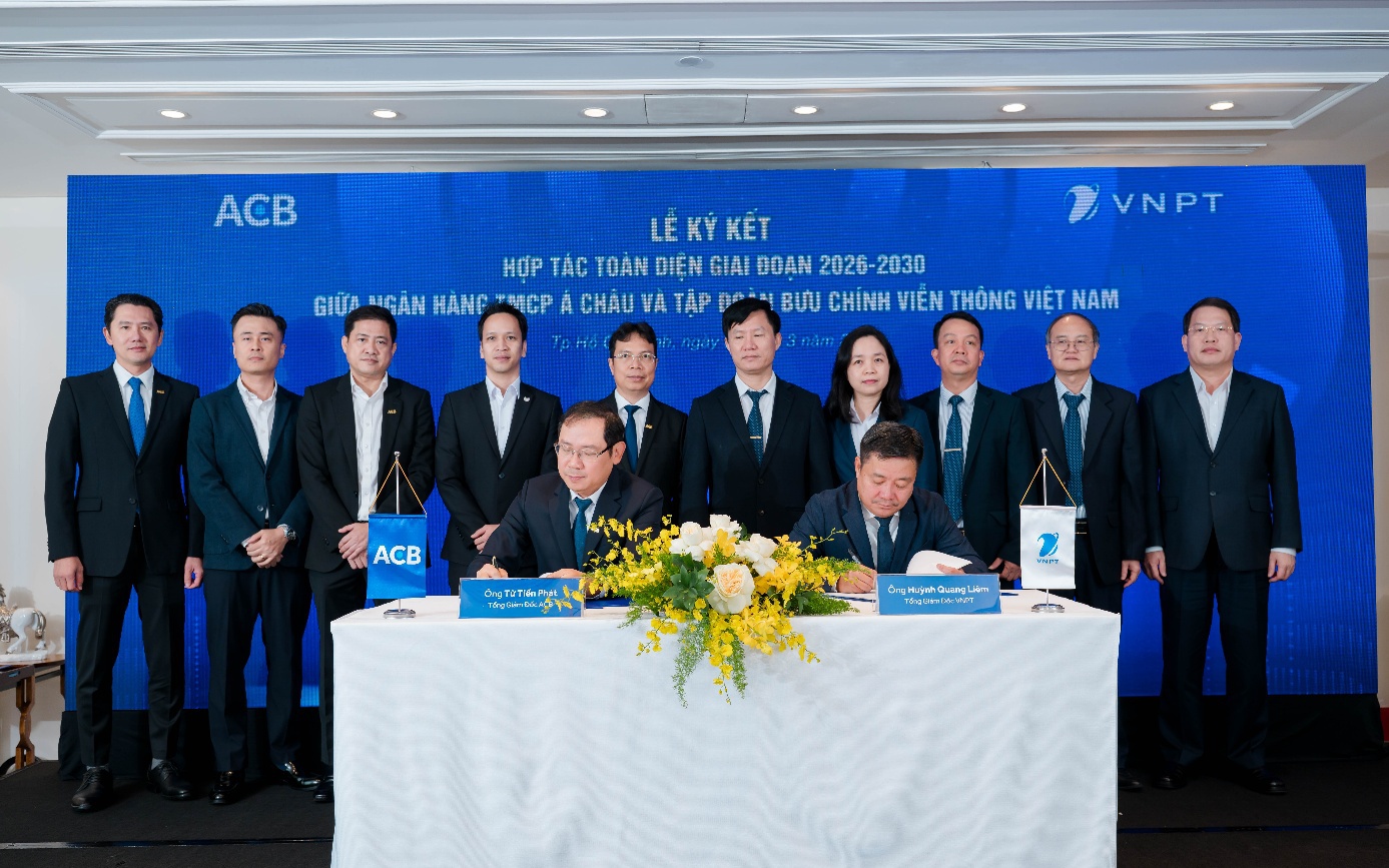 ACB và VNPT hợp tác toàn diện, mở rộng hệ sinh thái tài chính - công nghệ