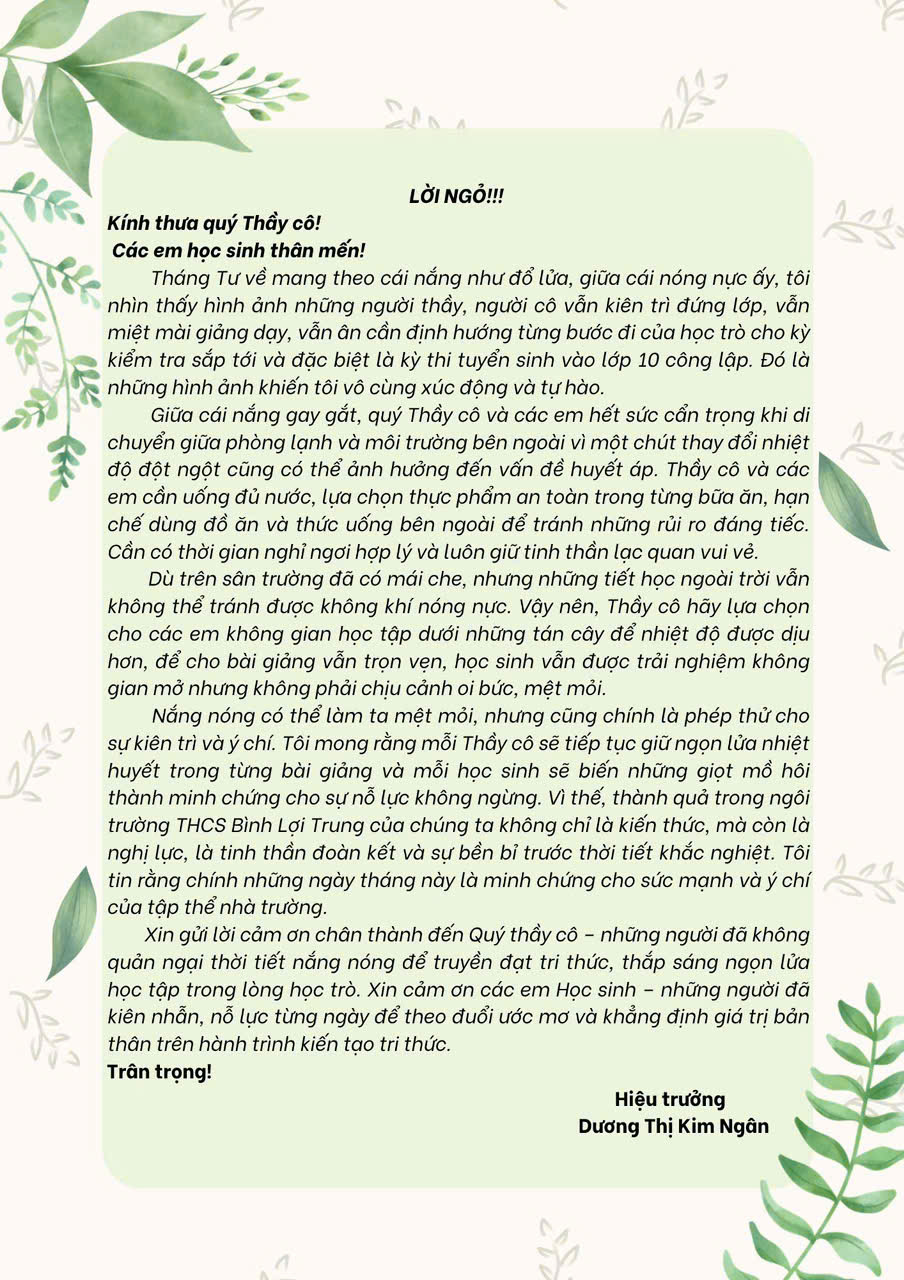 "Nắng như trải lửa khắp sân trường": Những lá thư xúc động từ thầy, cô hiệu trưởng - Ảnh 3.