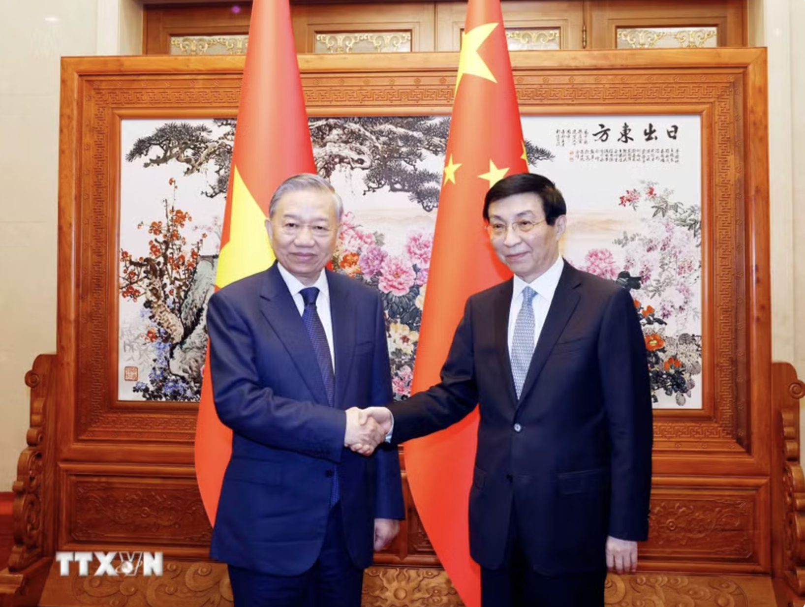 Tổng Bí thư, Chủ tịch nước Tô Lâm hội kiến Chủ tịch Chính hiệp toàn quốc Trung Quốc - Ảnh 1.