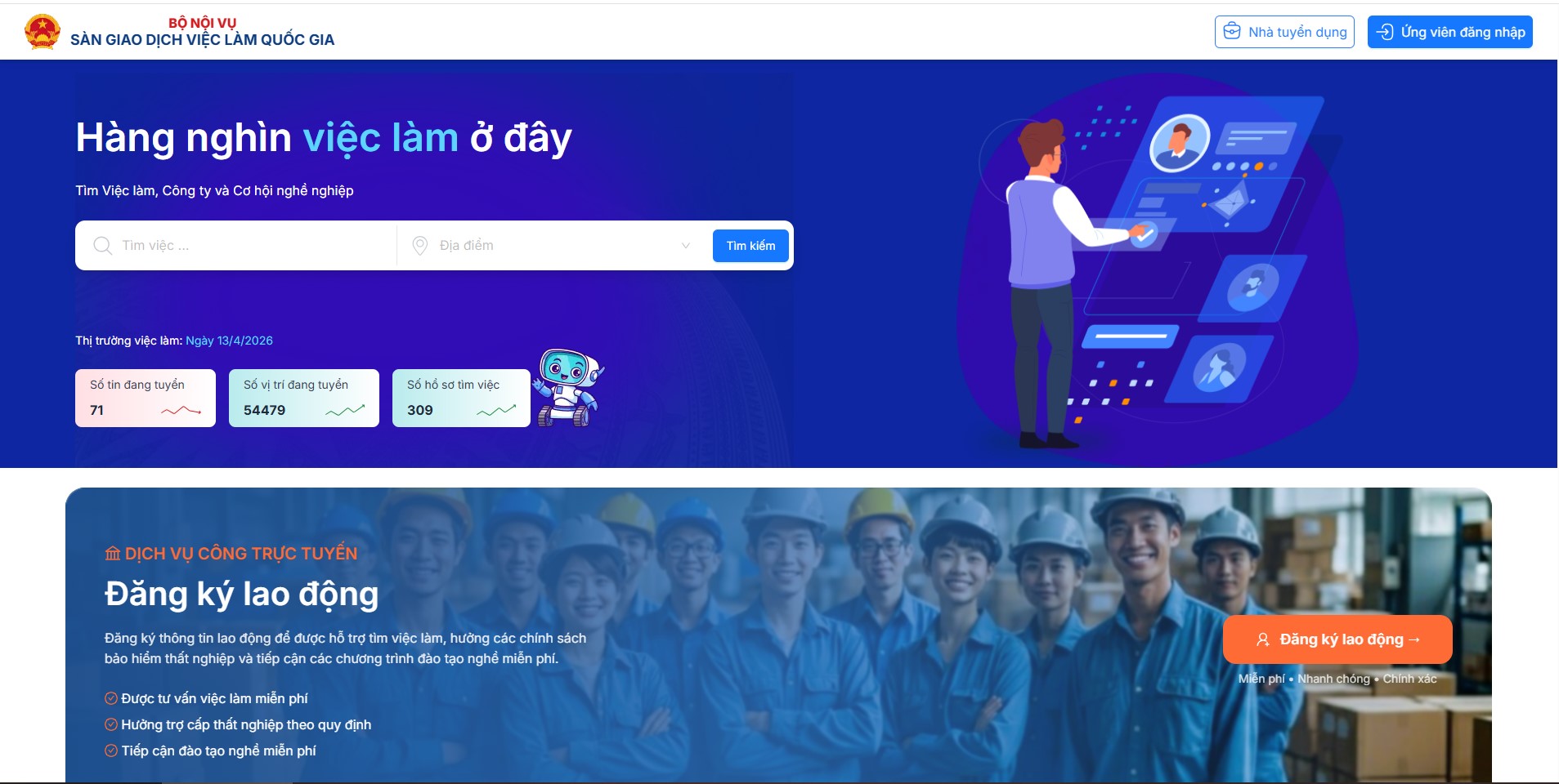 Khai trương Sàn giao dịch việc làm quốc gia, kết nối cung - cầu trên môi trường số - Ảnh 3.