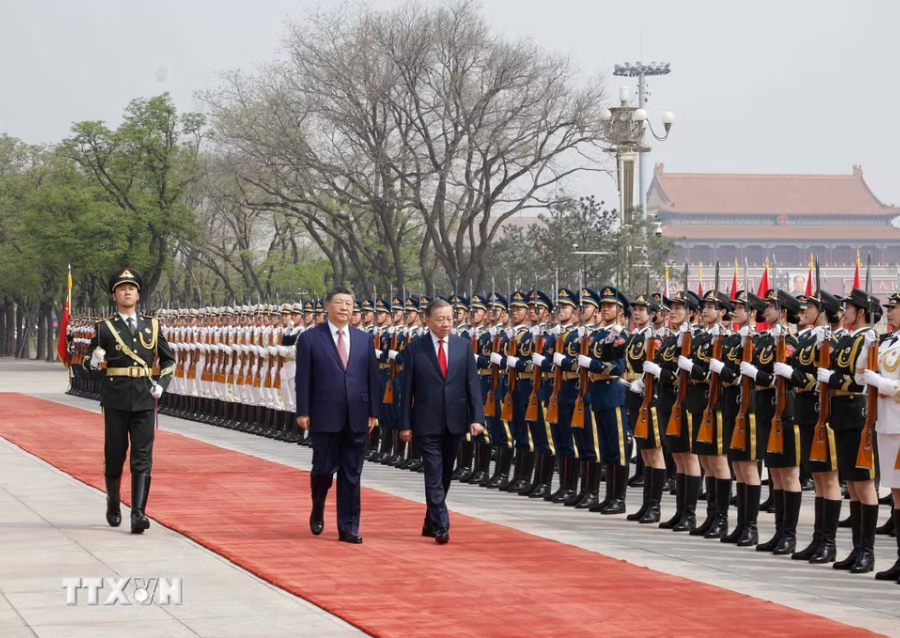 Trung Quốc bắn 21 loạt đại b&aacute;c ch&agrave;o mừng Tổng B&iacute; thư, Chủ tịch nước T&ocirc; L&acirc;m thăm cấp Nh&agrave; nước - Ảnh 3.