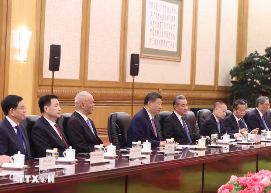 Tổng Bí thư, Chủ tịch nước Tô Lâm hội đàm với Tổng Bí thư, Chủ tịch Trung Quốc Tập Cận Bình - Ảnh 4.