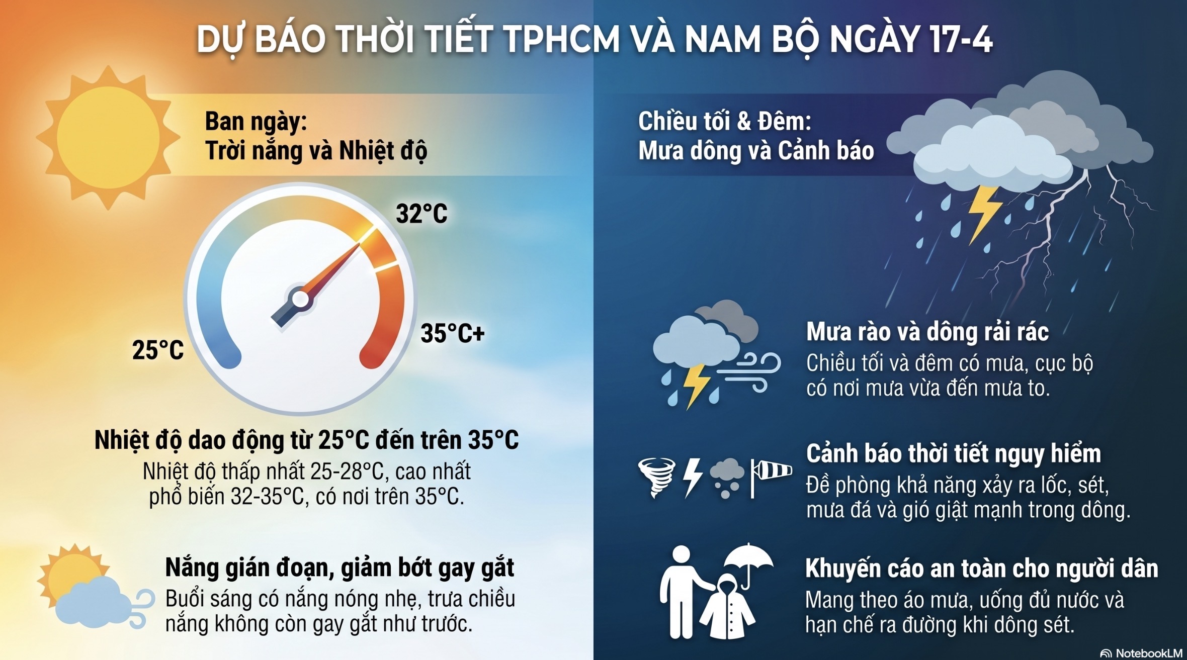 Dự b&aacute;o thời tiết h&ocirc;m nay, 17-4: TPHCM v&agrave; Nam Bộ thu hẹp nắng n&oacute;ng, c&oacute; mưa - Ảnh 2.