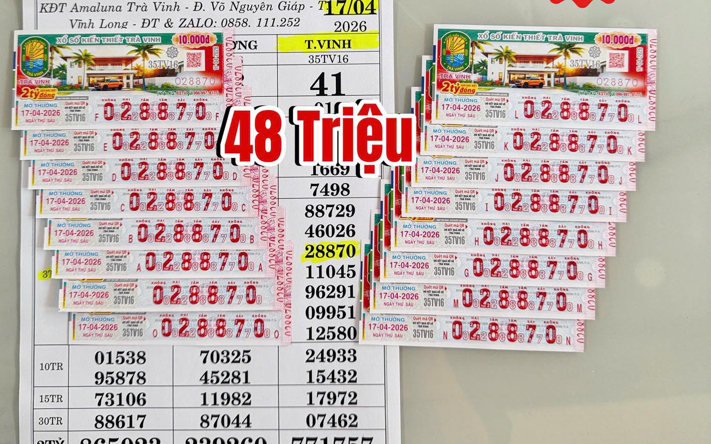 Chiều 17-4, lộ diện nhiều người trúng xổ số miền Nam
