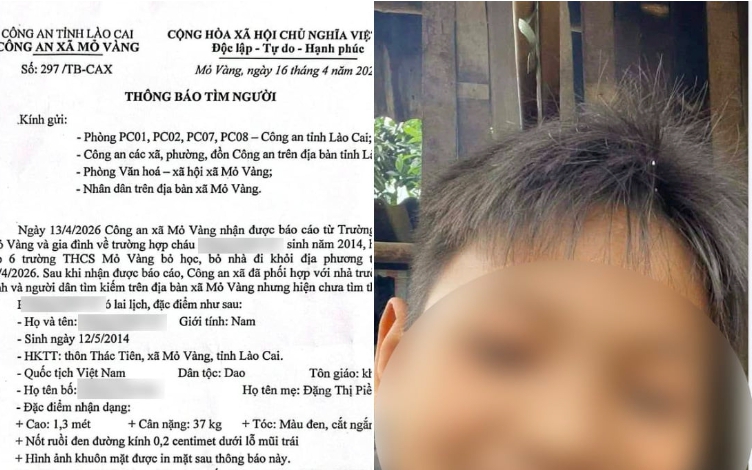 Một nam sinh 12 tuổi mất tích bí ẩn nhiều ngày