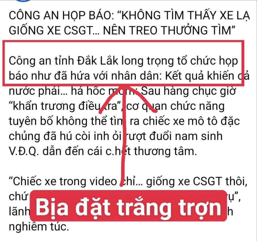 Lan truyền th&ocirc;ng tin giả mạo về vụ nam sinh lớp 12 tử vong - Ảnh 1.