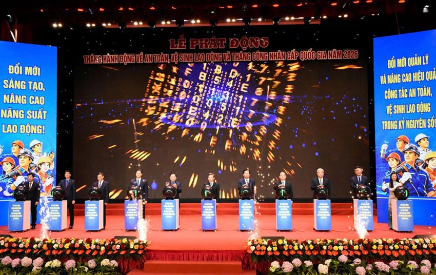 Ph&aacute;t động Th&aacute;ng an to&agrave;n vệ sinh lao động v&agrave; Th&aacute;ng C&ocirc;ng nh&acirc;n năm 2026 - Ảnh 1.