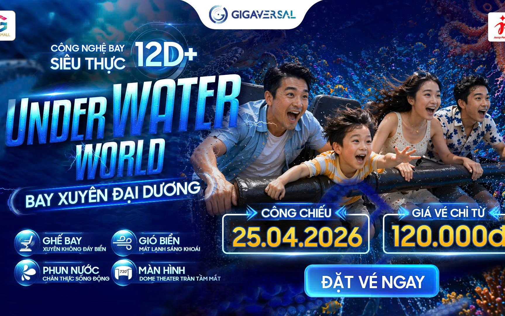 Địa điểm vui chơi cực hot dịp lễ 2026: Công nghệ bay siêu thực 12D+ xuyên đại dương tại Gigamall