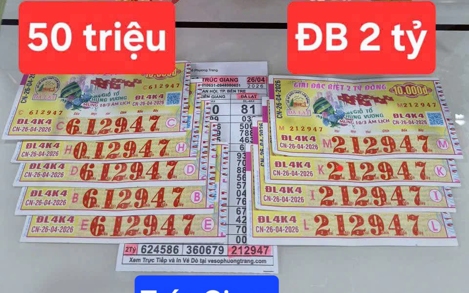 Chiều 27-4, lộ diện nơi trúng 3 giải độc đắc xổ số miền Nam