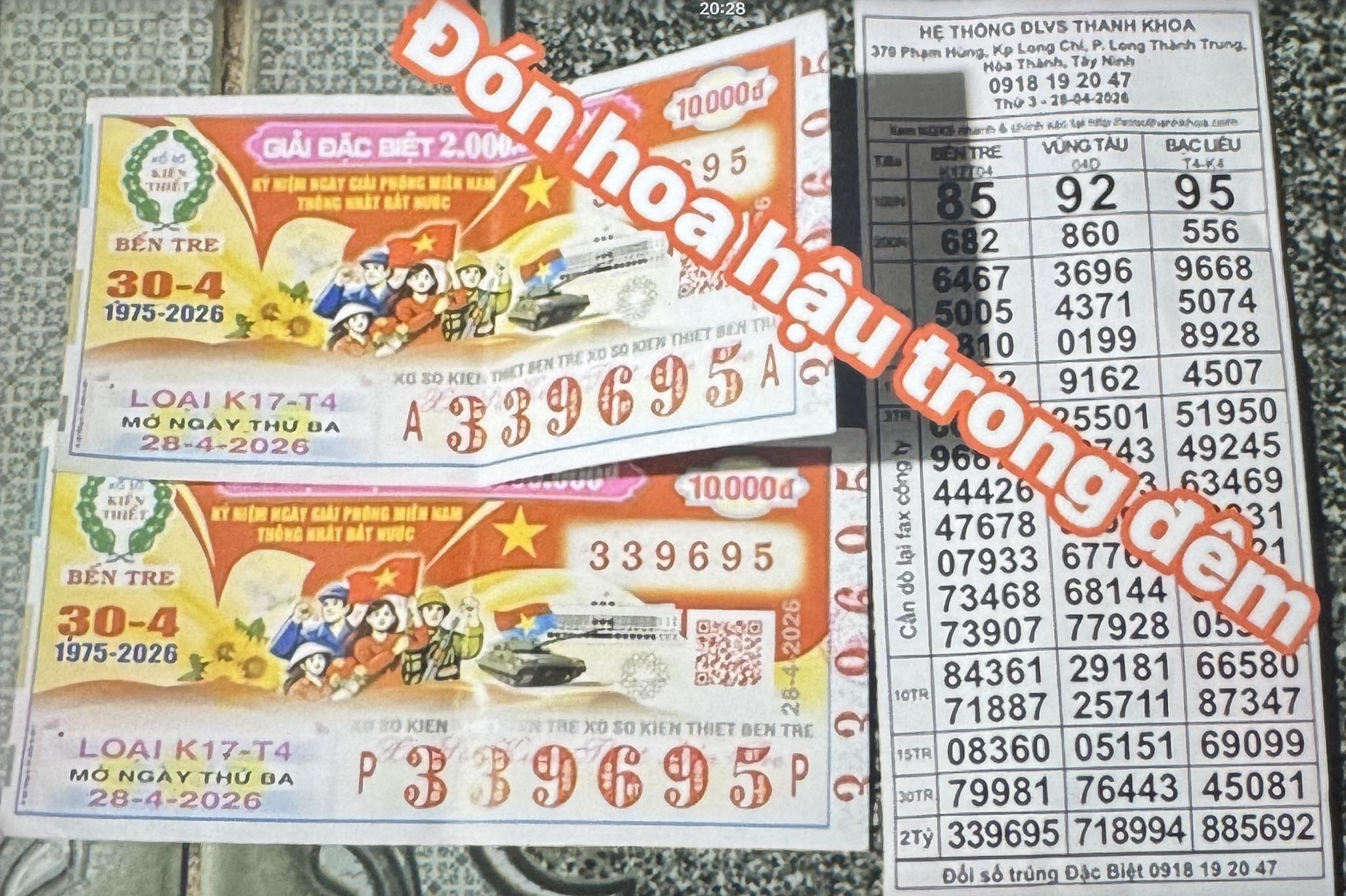 Sáng 29-4, xuất hiện nhiều người trúng xổ số miền Nam - Ảnh 2.