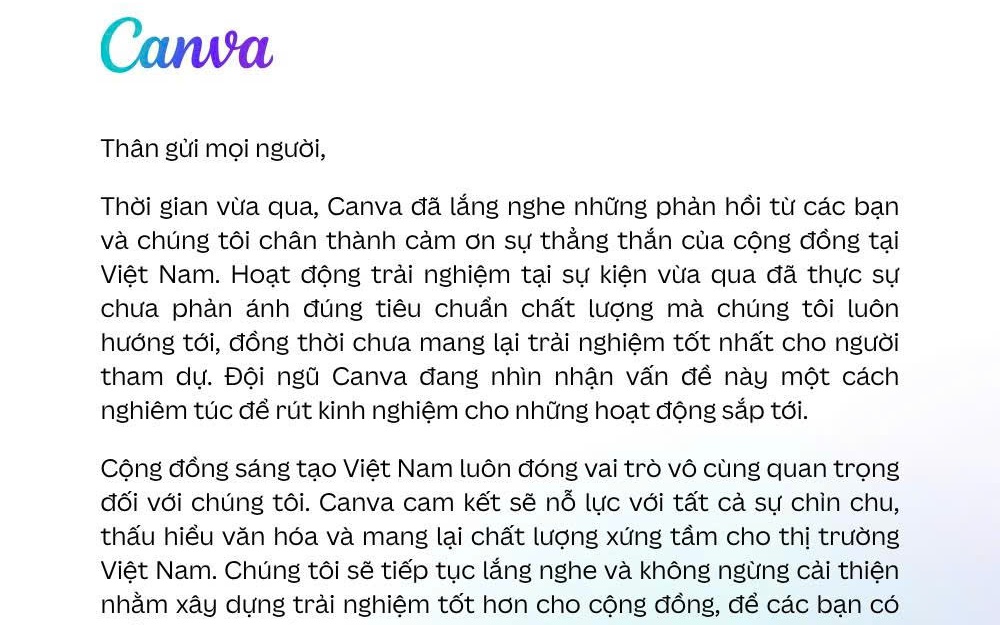 Canva Việt Nam lên tiếng sau lần ra mắt gây thất vọng