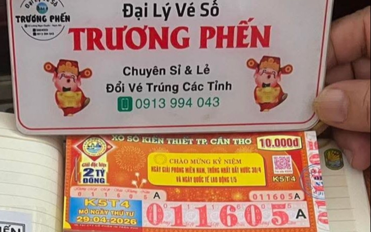 Sáng 30-4, xuất hiện nguyên cây 160 vé trúng xổ số miền Nam