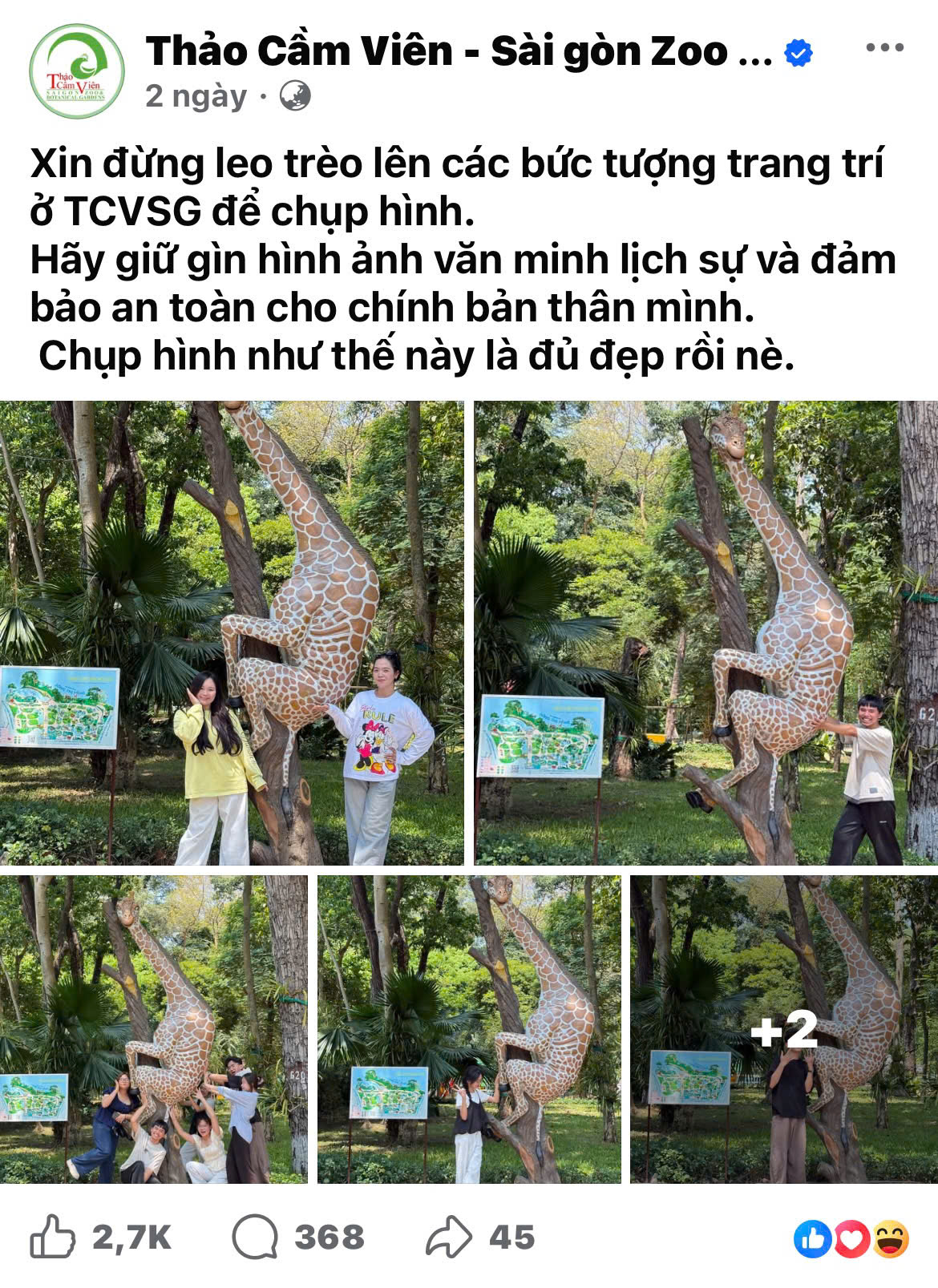 Thảo Cầm Vi&ecirc;n S&agrave;i G&ograve;n khuyến c&aacute;o sau tr&agrave;o lưu leo tượng chụp ảnh  - Ảnh 6.