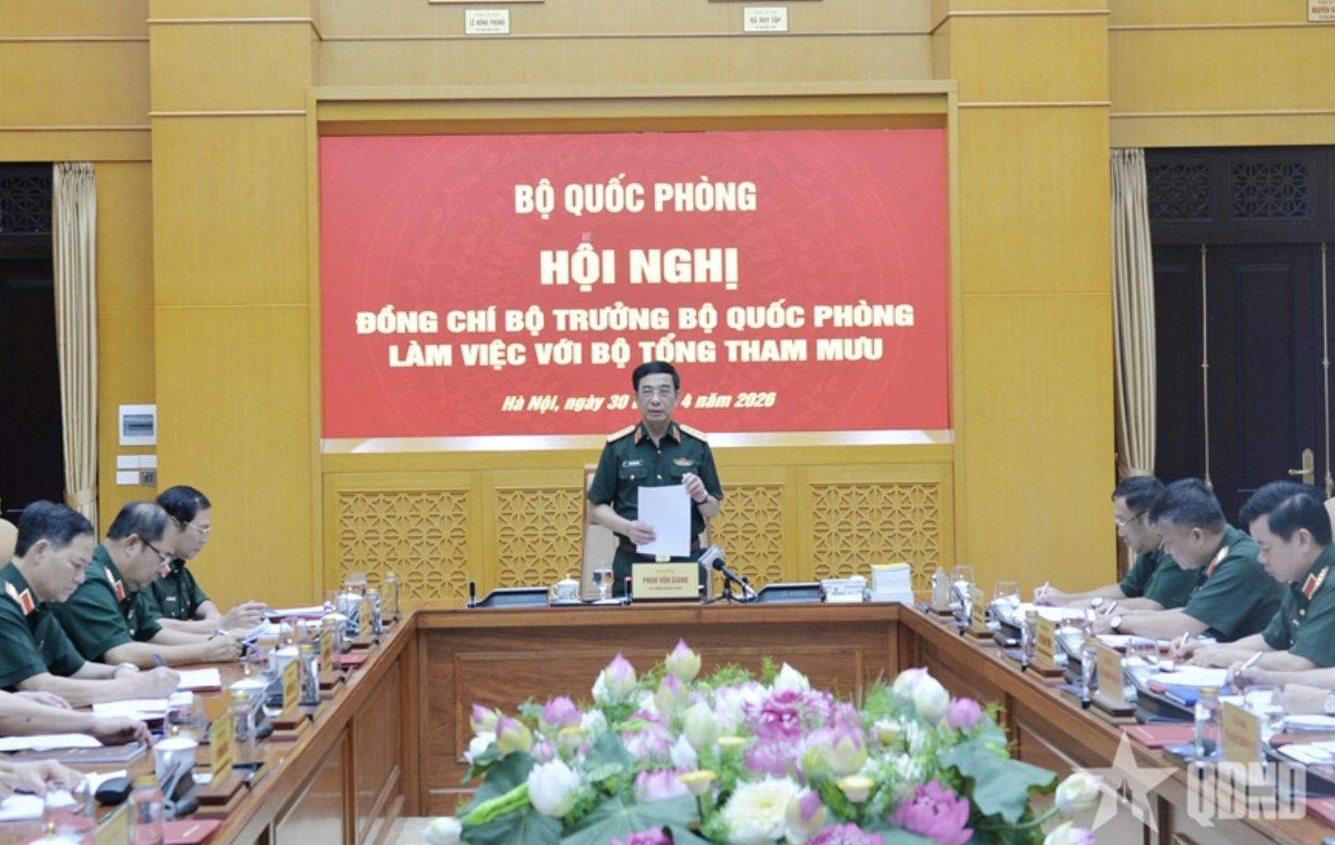 Đại tướng Phan Văn Giang biểu dương kế hoạch t&aacute;c chiến V&ograve;m ph&ograve;ng kh&ocirc;ng bền vững 2026 - Ảnh 1.