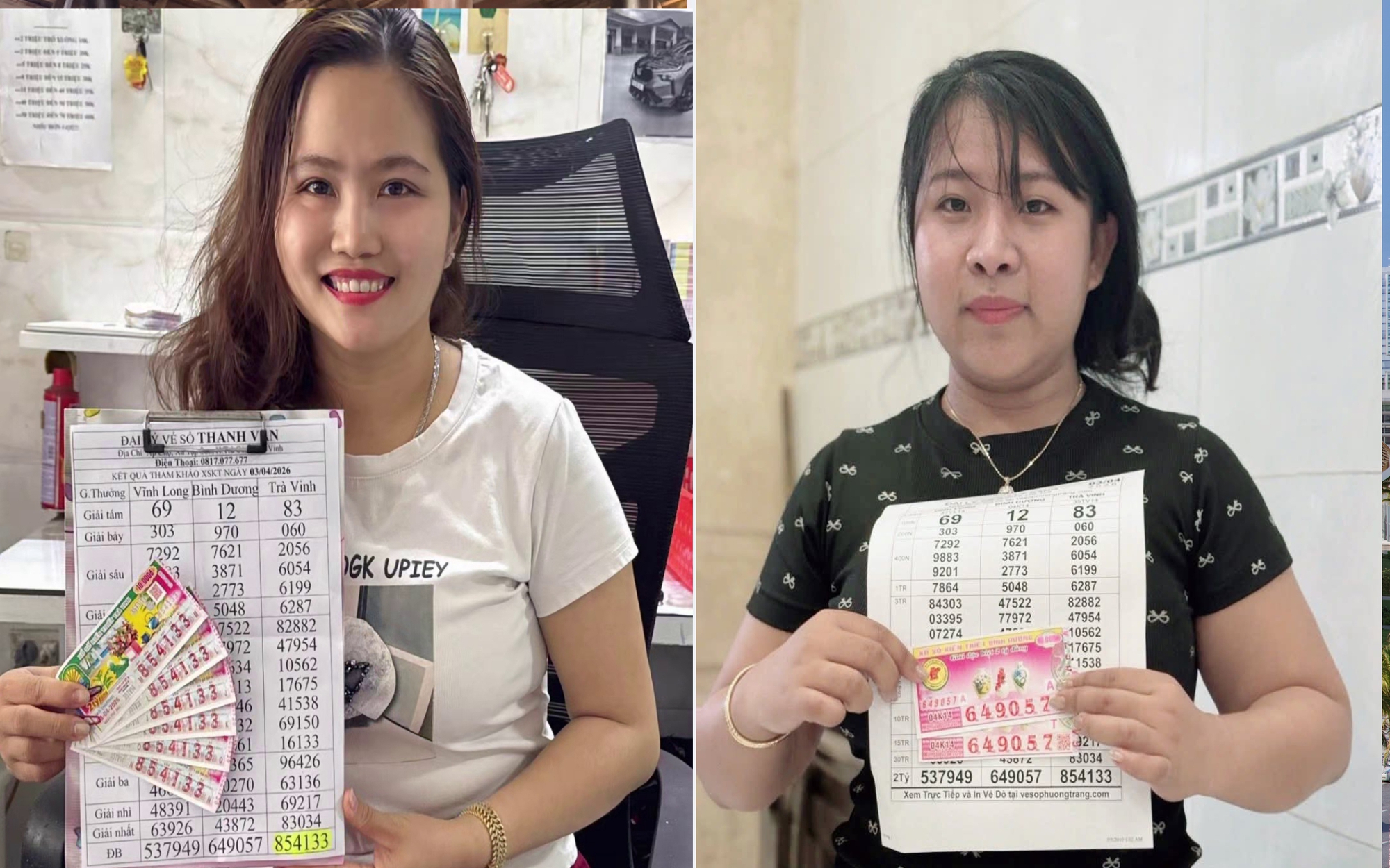 Chiều 5-4, nhiều giải độc đắc của xổ số miền Nam đang tìm người trúng thưởng
