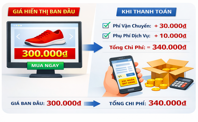 Chi ph&iacute; ẩn trong mua sắm online 2026 người ti&ecirc;u d&ugrave;ng cần biết để tr&aacute;nh bất ngờ - Ảnh 1.