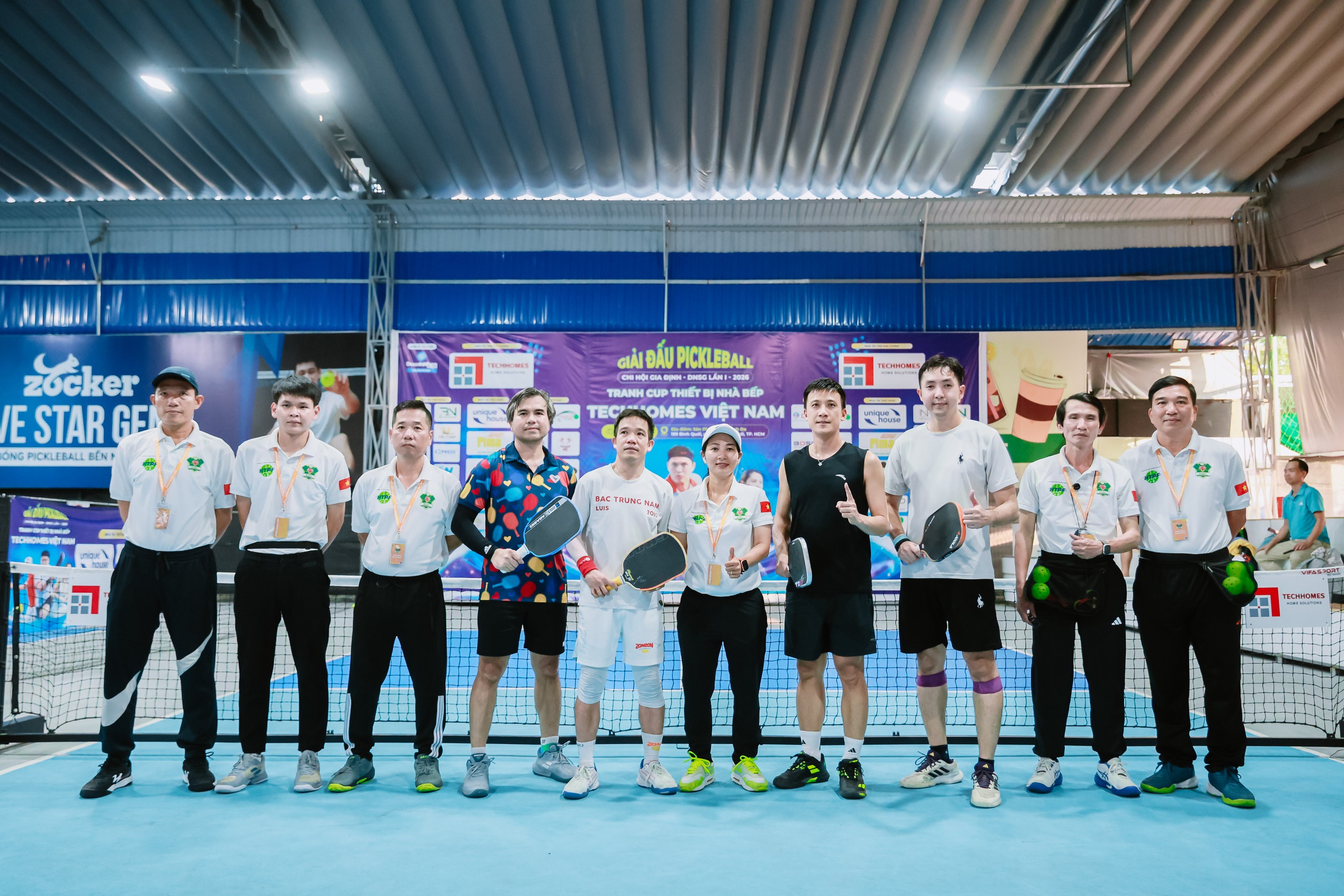 Giải Pickleball Chi hội Gia Định-DNSG lần 1-Tranh cúp thiết bị nhà bếp Techhomes Việt Nam - Ảnh 1.