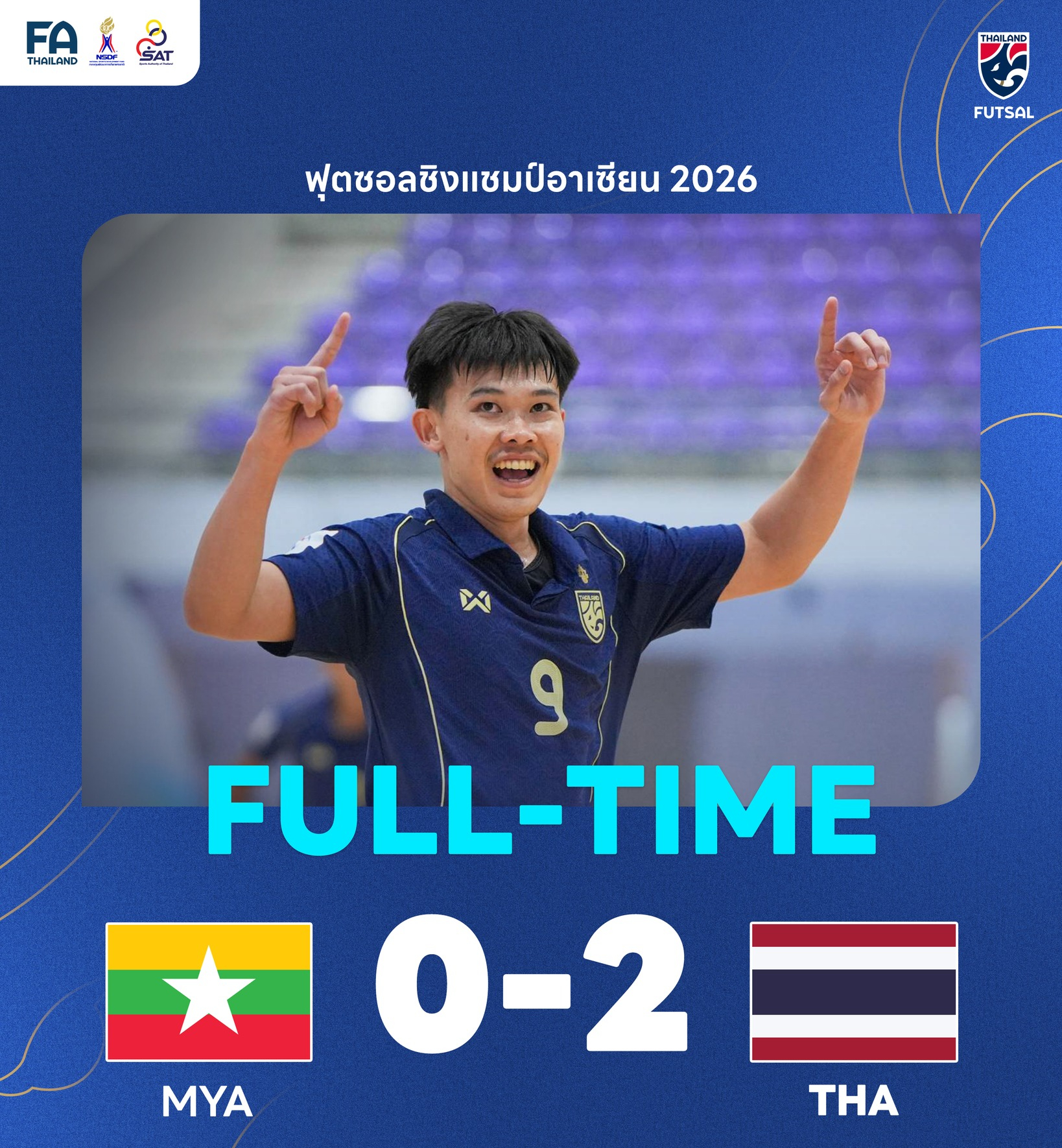 Futsal Thái Lan thắng trắng Myanmar, vẫn xếp sau Việt Nam - Ảnh 1.