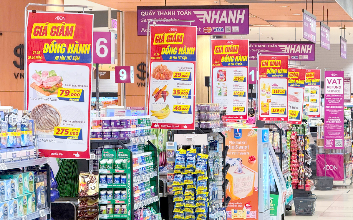 AEON giữ giá ổn định, san sẻ áp lực chi phí cùng khách hàng