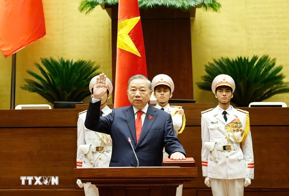 Chủ tịch nước Tô Lâm tuyên thệ nhậm chức - Ảnh 1.