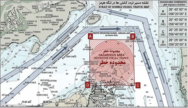 Cận cảnh tấm hải đồ “tử thần” Iran vừa công bố - Ảnh 1.