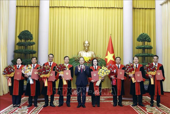 Tổng B&iacute; thư T&ocirc; L&acirc;m trao quyết định bổ nhiệm Thẩm ph&aacute;n T&ograve;a &aacute;n nh&acirc;n d&acirc;n tối cao 2026 - Ảnh 7.