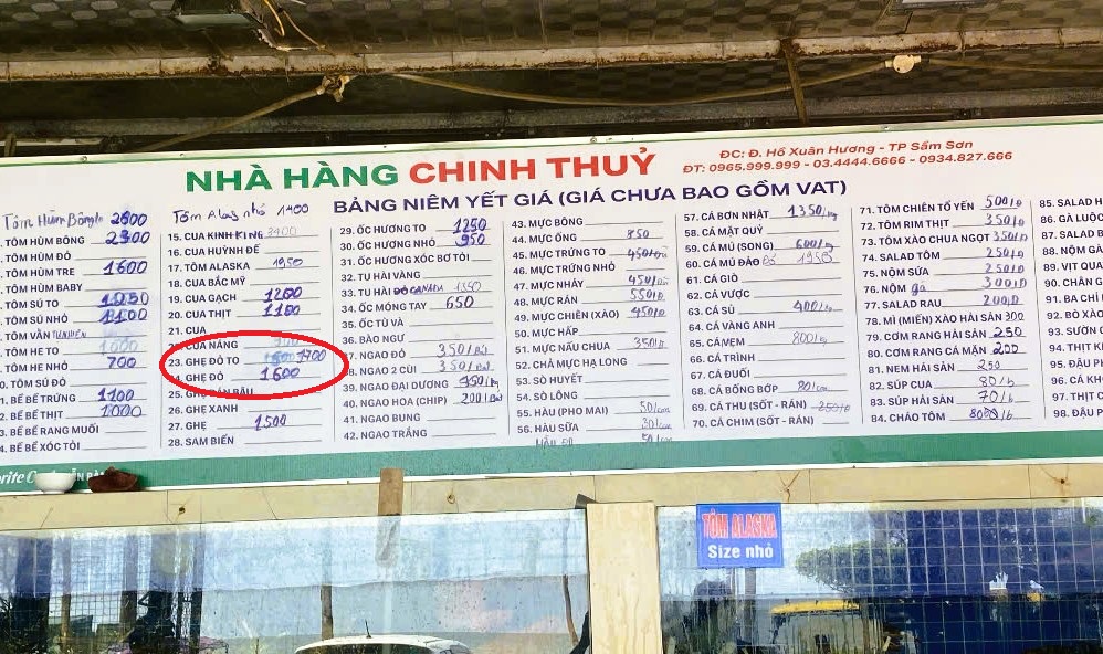 C&ocirc;ng an th&ocirc;ng tin vụ việc h&oacute;a đơn bữa ăn gần 18 triệu đồng x&ocirc;n xao ở Sầm Sơn - Ảnh 3.