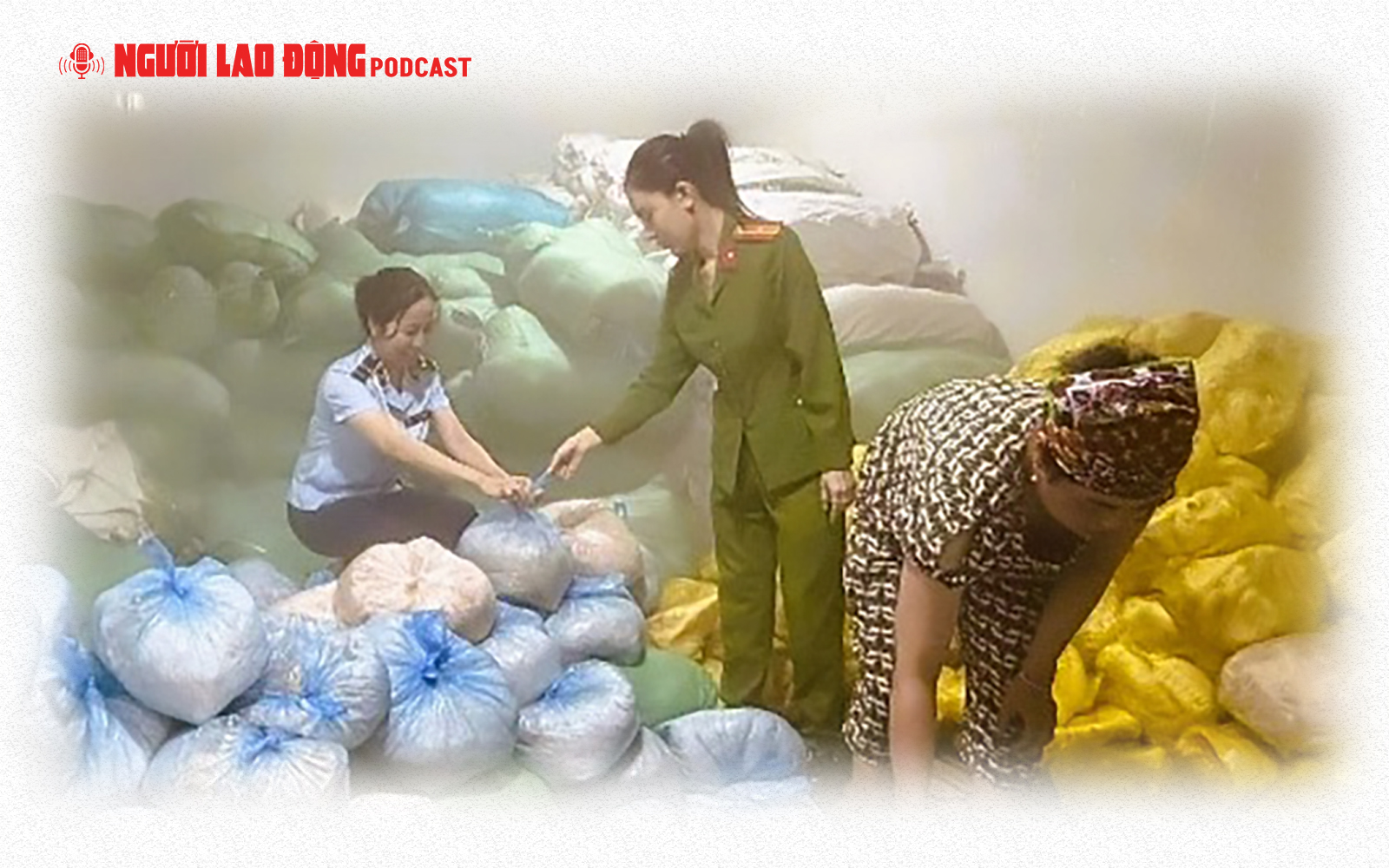 Tạm giữ 14 tấn bì heo không rõ nguồn gốc