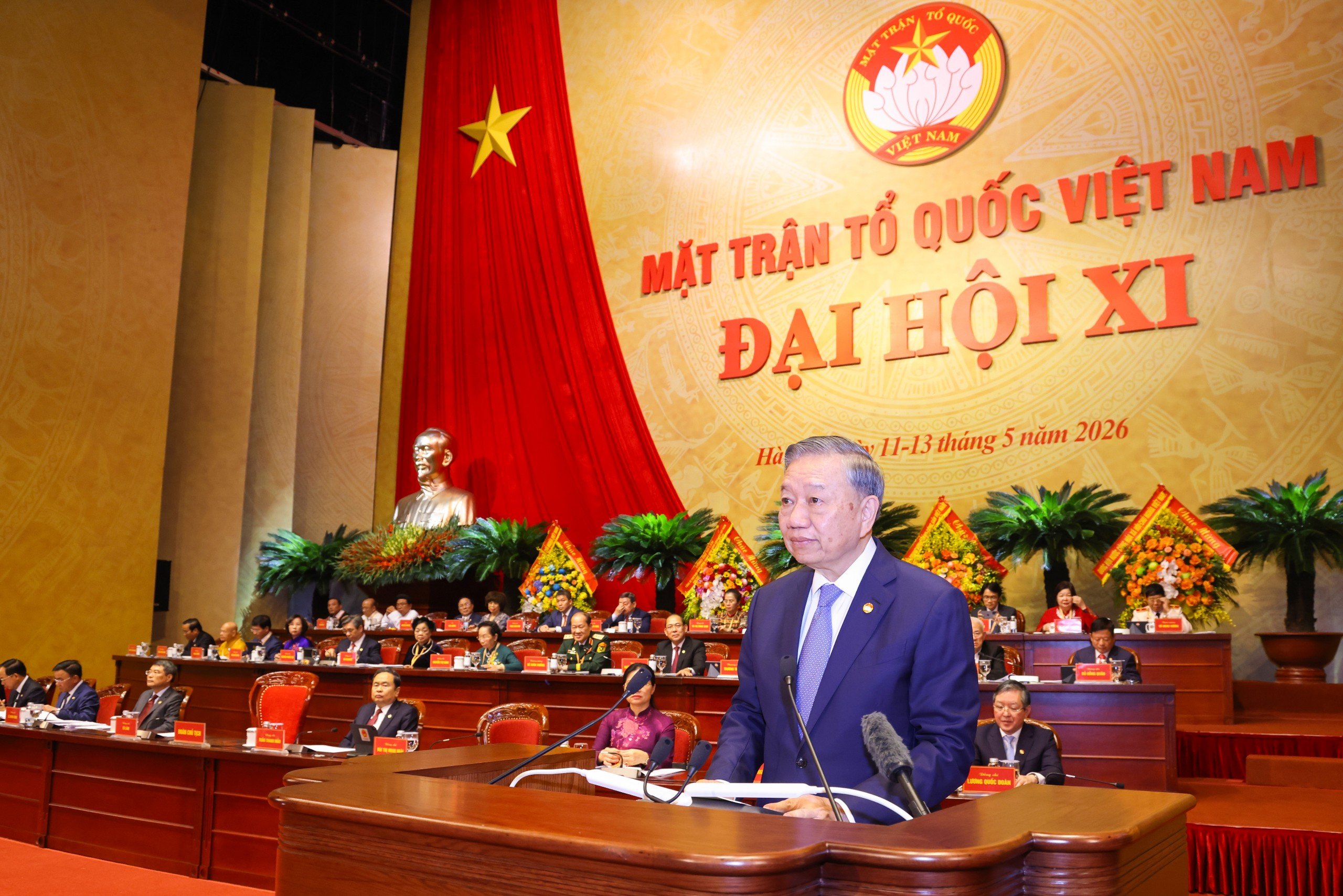Tổng B&iacute; thư, Chủ tịch nước T&ocirc; L&acirc;m: "D&acirc;n l&agrave; gốc", nguy&ecirc;n tắc xuy&ecirc;n suốt trong c&ocirc;ng t&aacute;c Mặt trận - Ảnh 1.