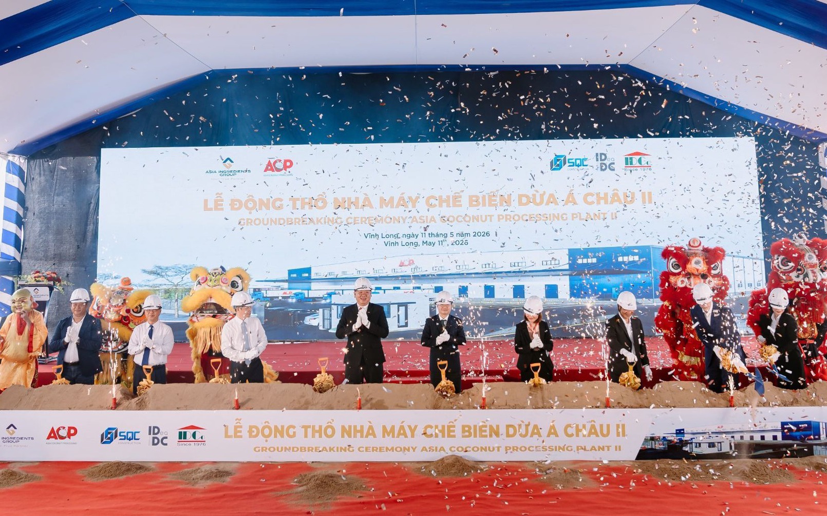 AIG động thổ Nhà máy chế biến dừa công nghệ hiện đại hàng đầu thế giới