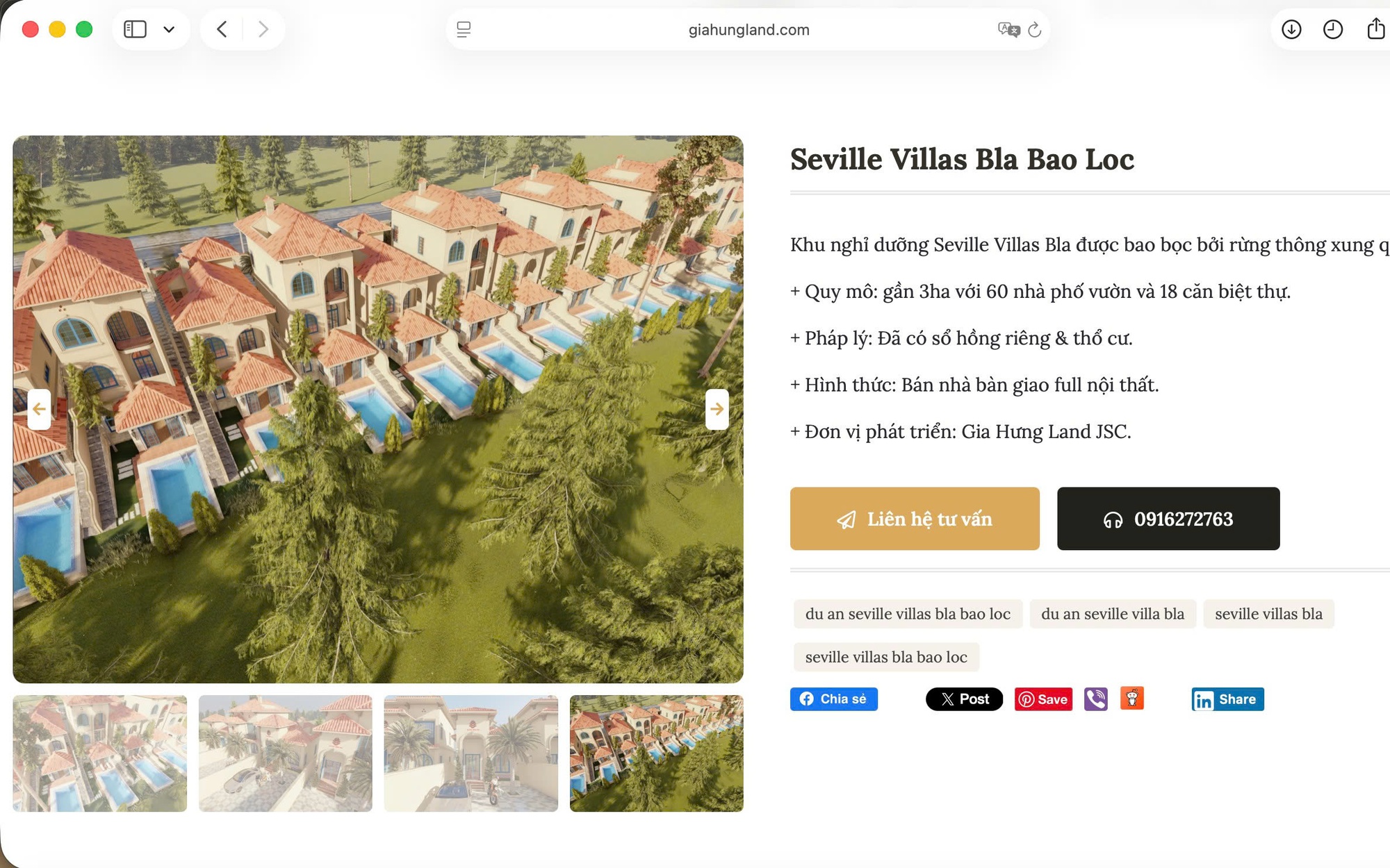 Sự thật về dự án Seville Villas Bla tại Lâm Đồng