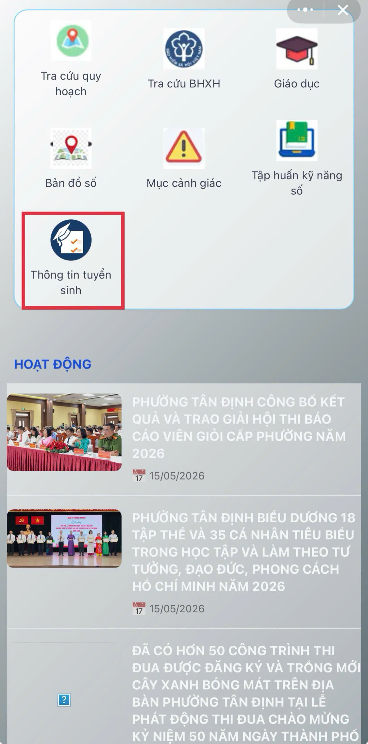 Phường đầu ti&ecirc;n ở TPHCM ra mắt app tuyển sinh đầu cấp - Ảnh 6.