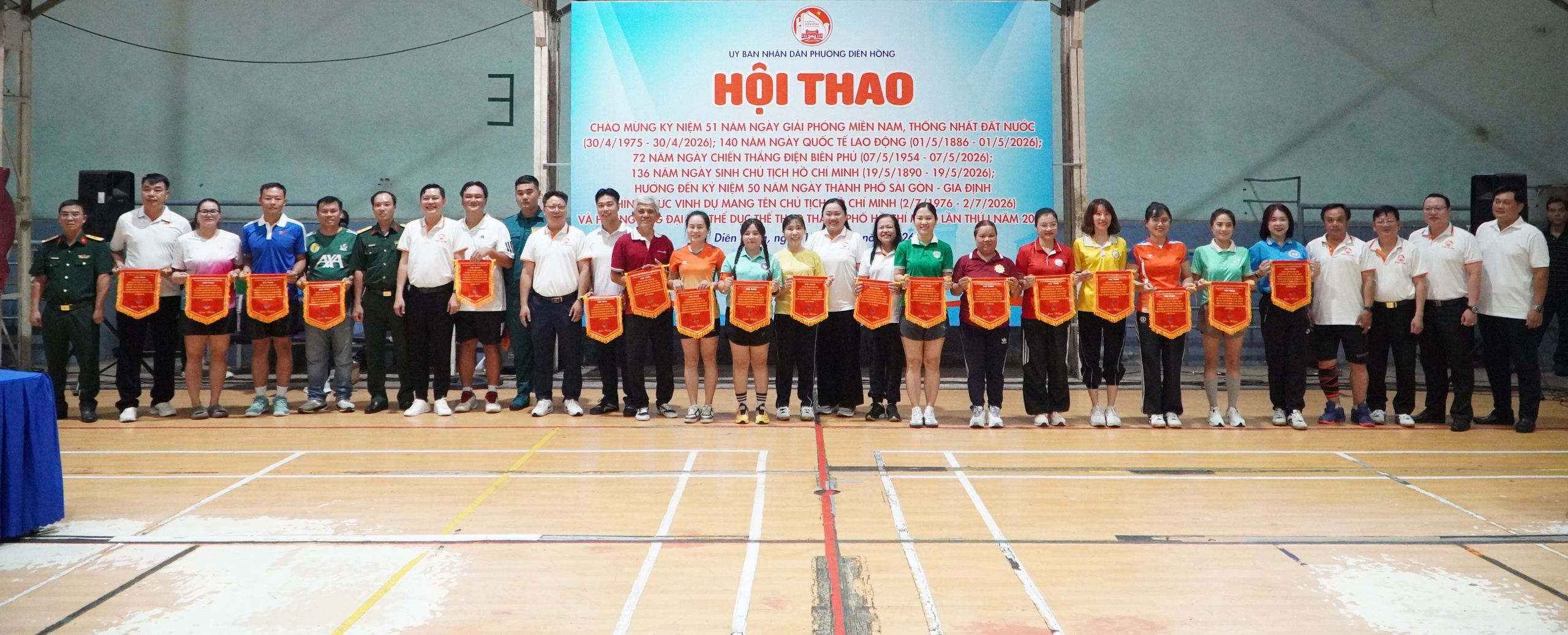 Phường Di&ecirc;n Hồng tổ chức hội thao ch&agrave;o mừng h&agrave;ng loạt sự kiện trọng đại của đất nước - Ảnh 1.