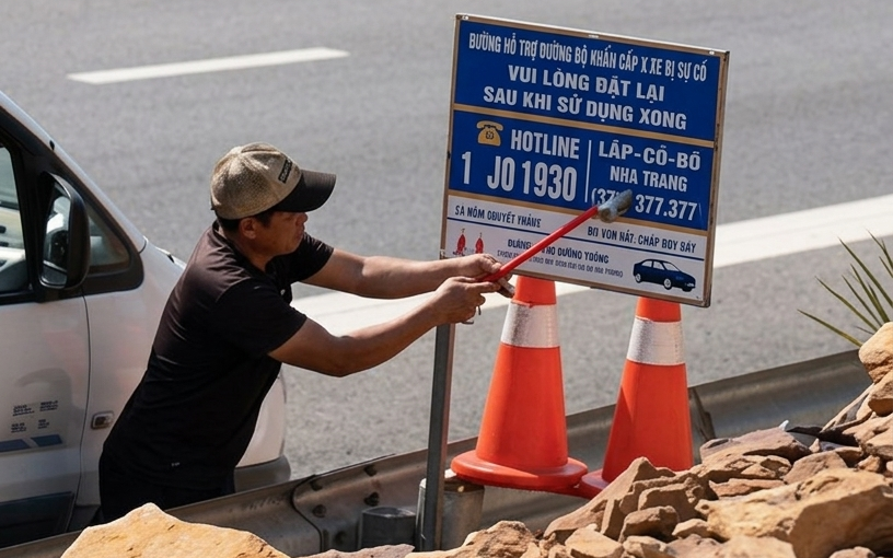 Phạt chủ gara ô tô vì xóa số điện thoại cứu hộ trên cao tốc Bắc - Nam
