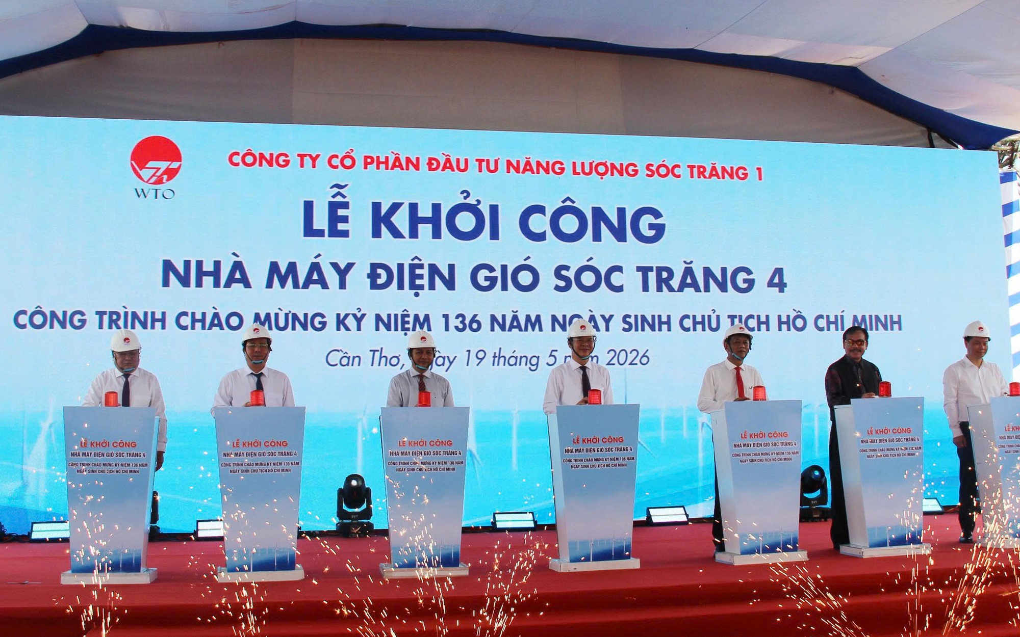 Cần Thơ khởi công 2 dự án điện gió tổng vốn đầu tư gần 24.000 tỉ đồng