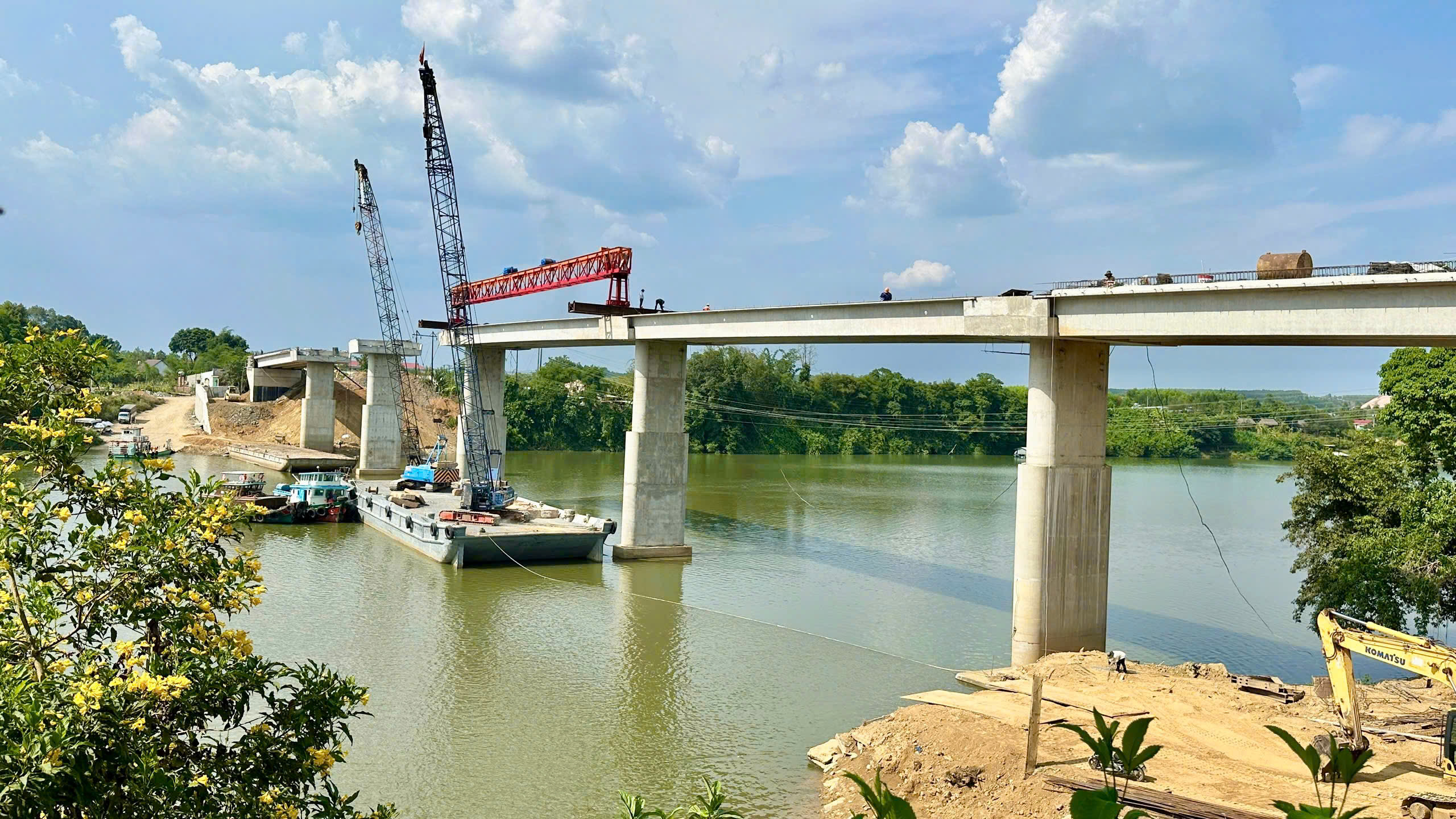 C&acirc;y cầu Hiếu Li&ecirc;m bắc qua s&ocirc;ng Đồng Nai kết nối TPHCM v&agrave; Đồng Nai - Ảnh 1.