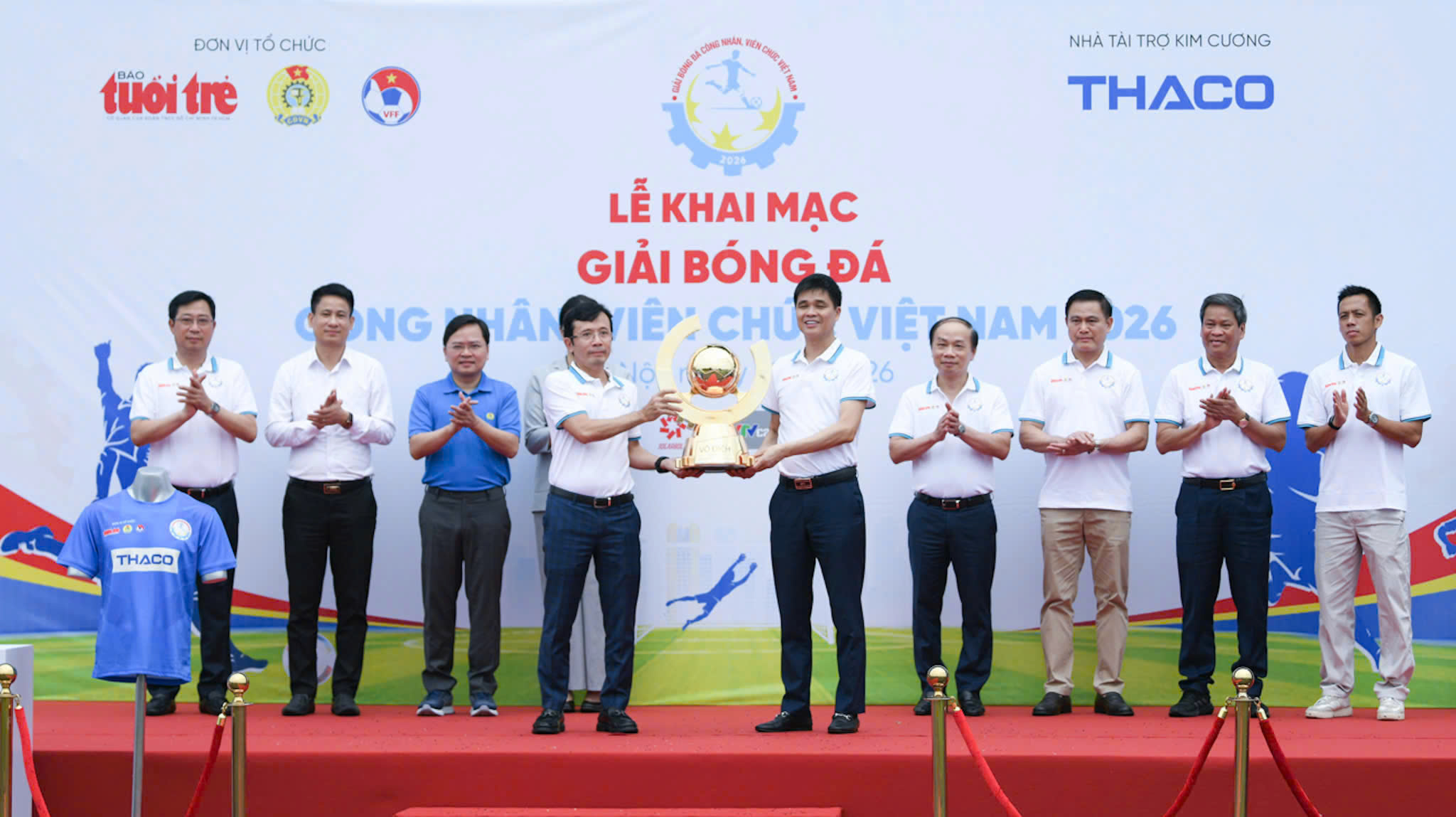 Khai mạc Giải b&oacute;ng đ&aacute; c&ocirc;ng nh&acirc;n, vi&ecirc;n chức Việt Nam 2026 - Ảnh 8.