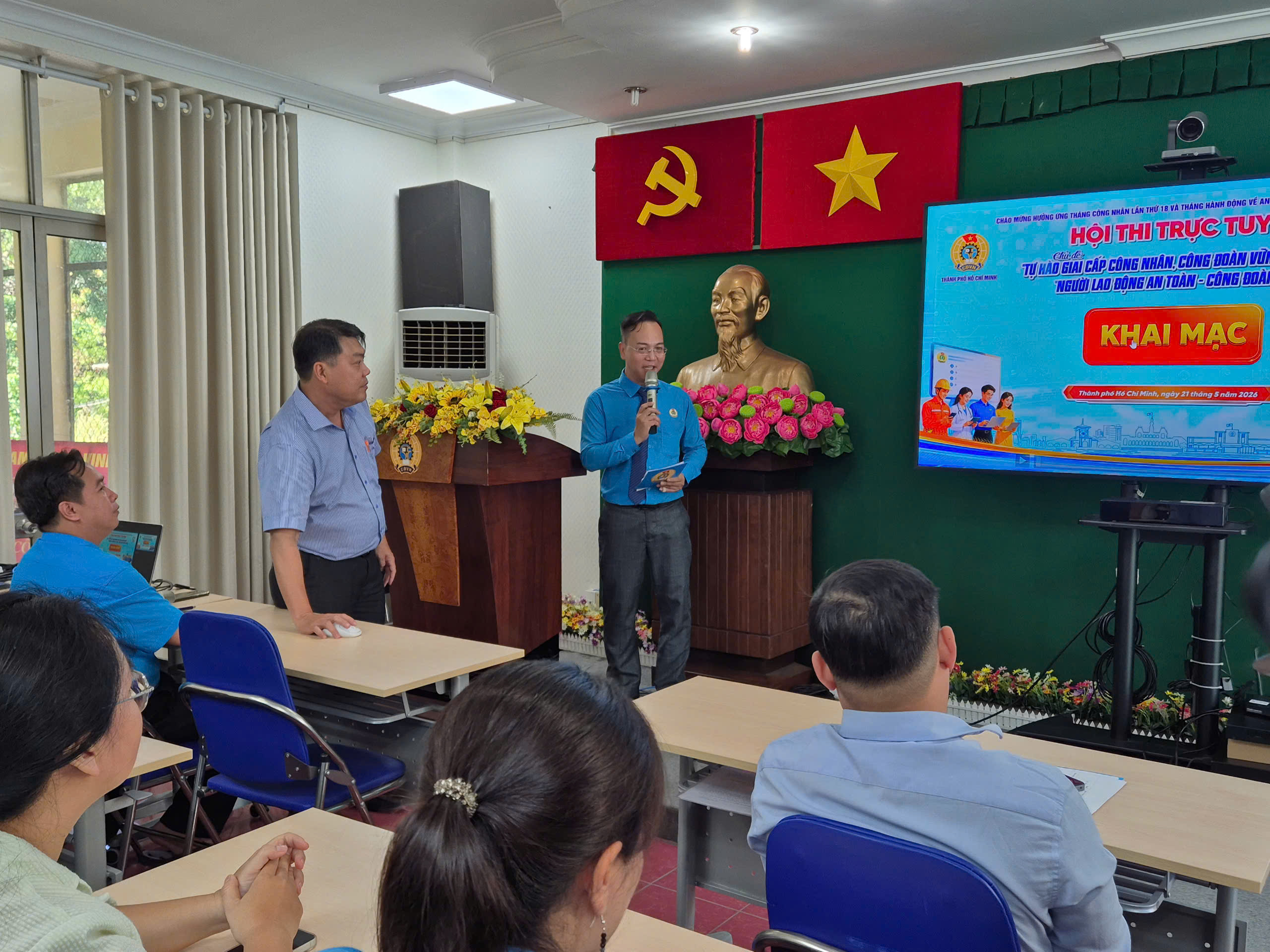 LĐLĐ TPHCM khai mạc H&ocirc;̣i thi trực tuy&ecirc;́n "Tự hào giai c&acirc;́p c&ocirc;ng nh&acirc;n, C&ocirc;ng đoàn vững mạnh" - Ảnh 2.