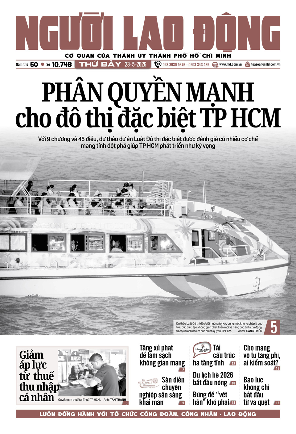 Báo in ngày 23-5: Giảm áp lực từ thuế thu nhập cá nhân - Ảnh 1.