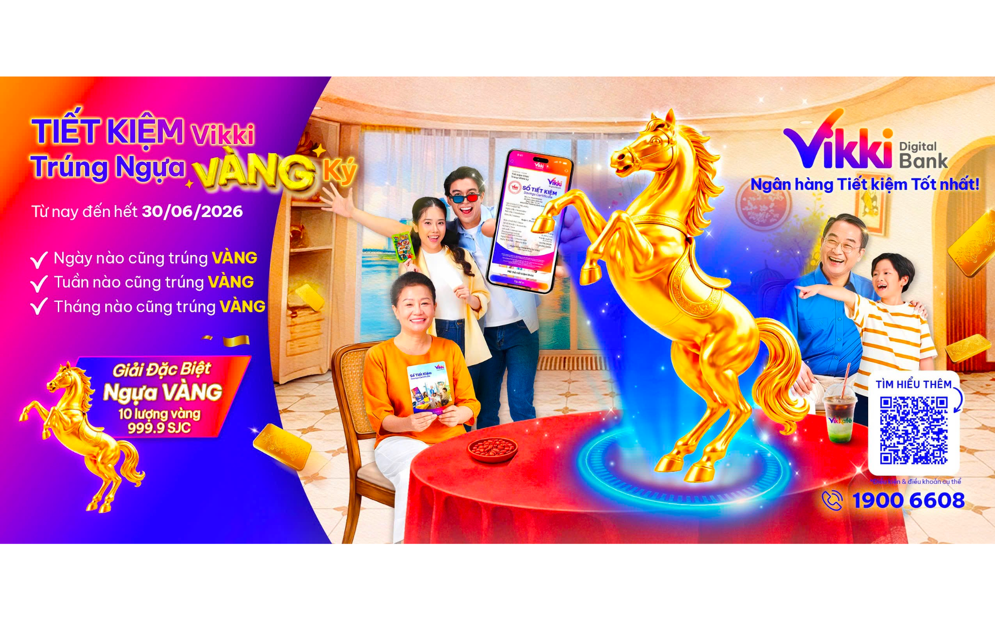 “Tiết kiệm Vikki – Trúng Ngựa Vàng Ký”: Sôi động cuộc đua săn vàng