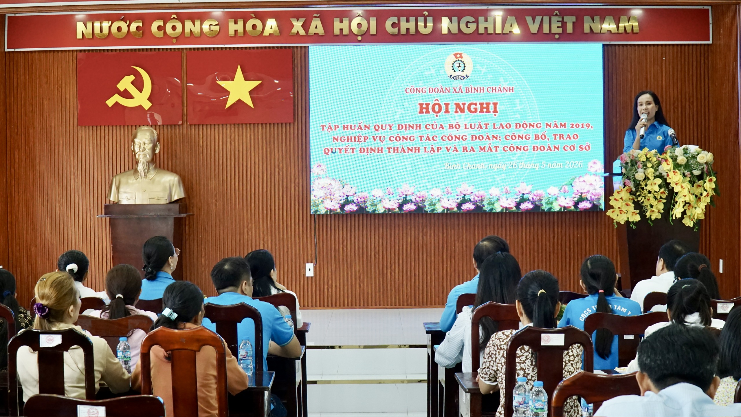 Xã Bình Chánh, TPHCM: Ra mắt 2 công đoàn cơ sở trong Tháng Công nhân - Ảnh 1.