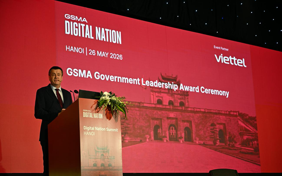 Việt Nam nhận Giải thưởng Lãnh đạo Chính phủ 2026 của GSMA về chuyển đổi số