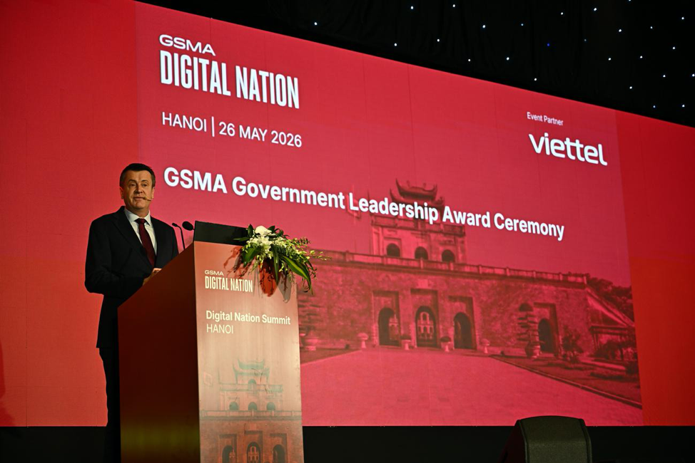 Việt Nam nhận Giải thưởng L&atilde;nh đạo Ch&iacute;nh phủ 2026 của GSMA về chuyển đổi số - Ảnh 1.