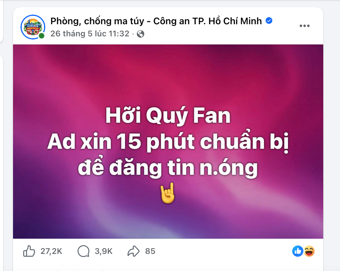 Fanpage Công an TP HCM “lột xác” cách làm, hút "triệu views" - Ảnh 1.