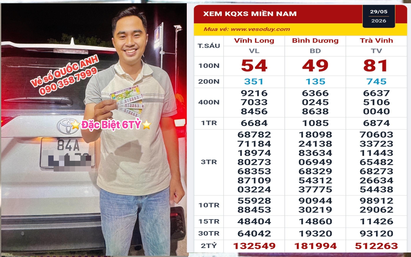 Nhiều người ở 2 tỉnh trúng giải độc đắc và an ủi xổ số miền Nam