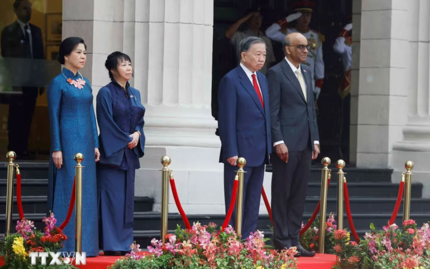 Lễ đón Tổng Bí thư, Chủ tịch nước Tô Lâm và Phu nhân thăm cấp Nhà nước Singapore
