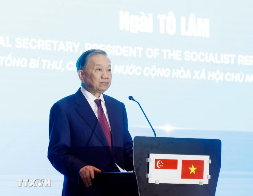 Tổng B&iacute; thư, Chủ tịch nước T&ocirc; L&acirc;m: Hợp t&aacute;c c&ocirc;ng nghệ sẽ l&agrave; trụ cột quan trọng Việt Nam-Singapore - Ảnh 1.
