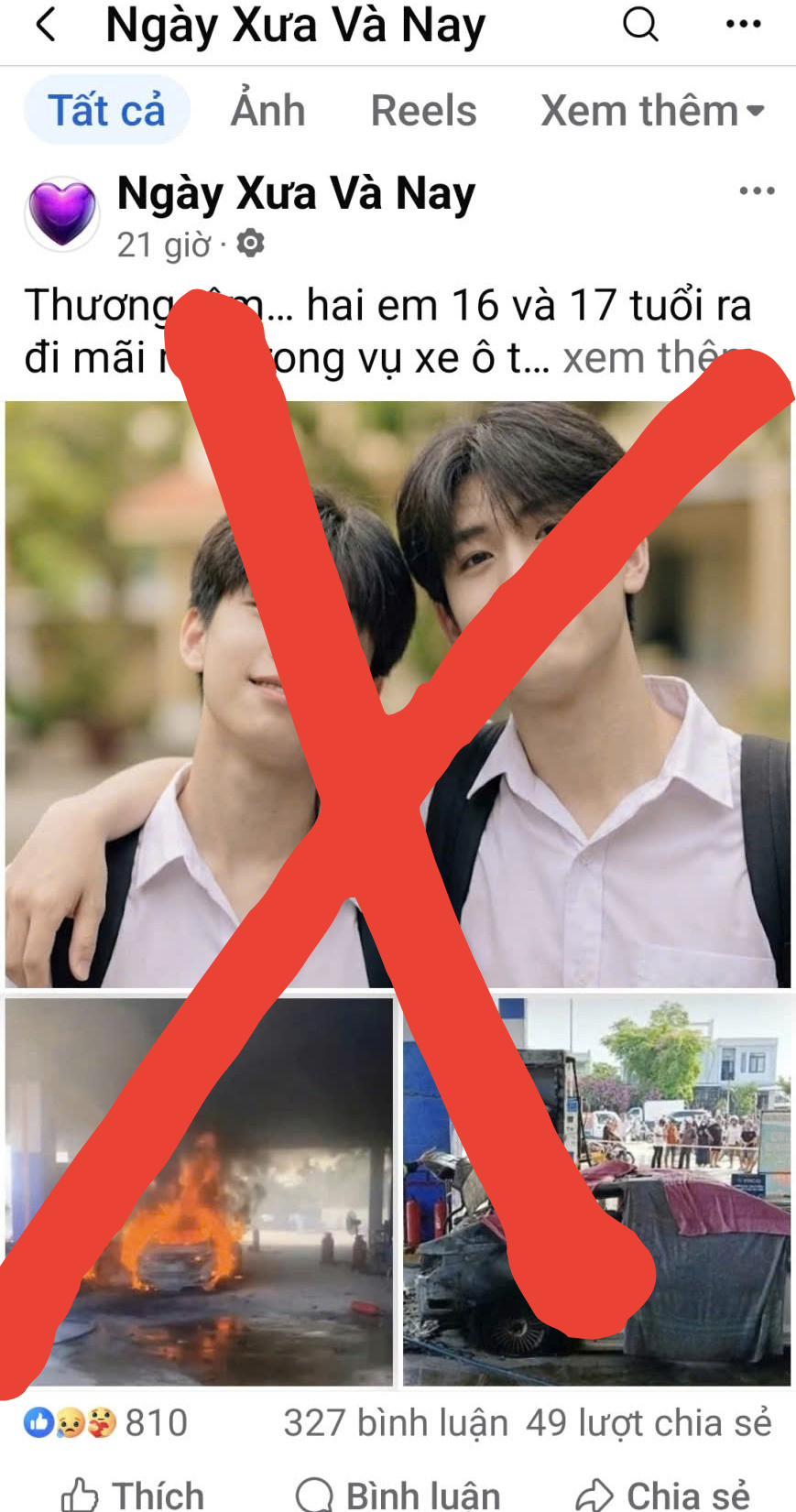 Ảnh 2 "nạn nhân" vụ cháy xe lan truyền trên mạng là do AI tạo? - Ảnh 1.