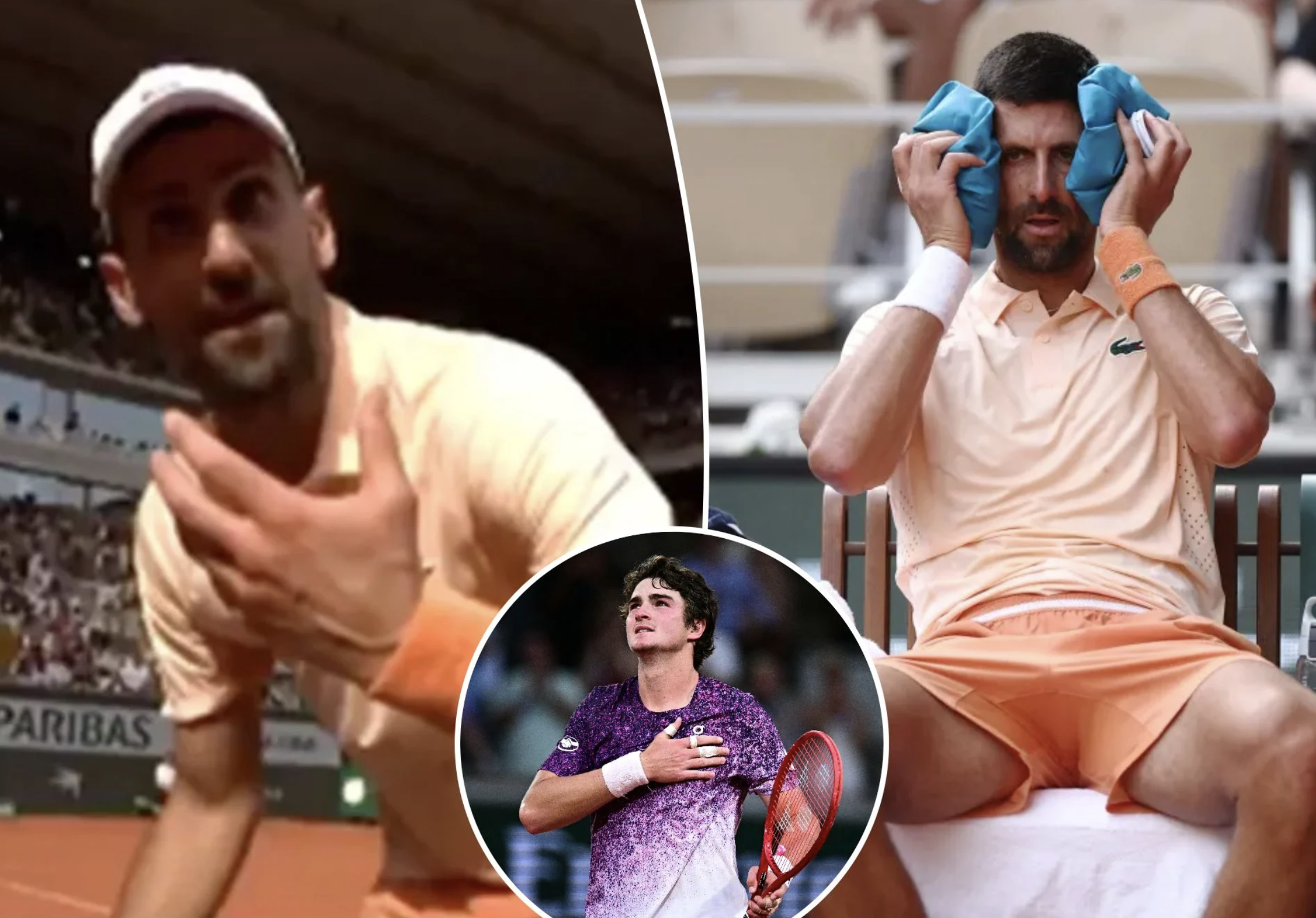Djokovic c&aacute;u gắt với m&aacute;y quay trong trận thua trước thần đồng Brazil tại Roland Garros - Ảnh 1.