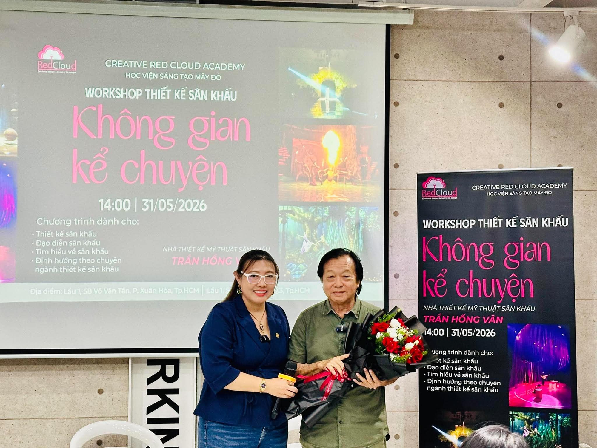 Họa sĩ Trần Hồng Vân truyền cảm hứng cho giới trẻ đến với nghề thiết kế sân khấu - Ảnh 1.